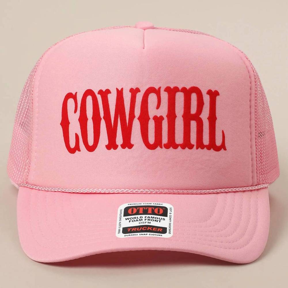 NEW MADLEY women's cowgirl trucker hat in pink
